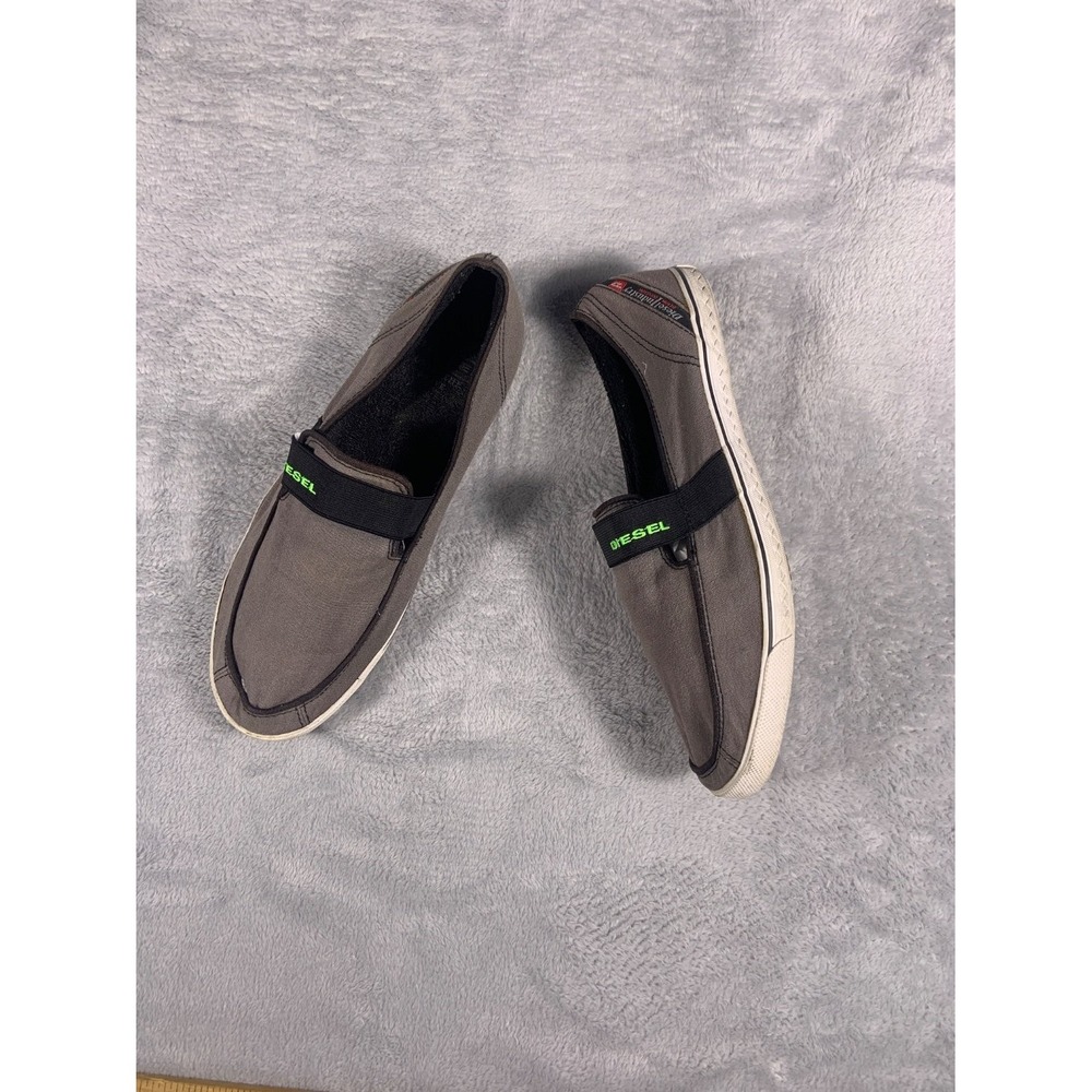 Diesel FreGood Mens US 10 / EU 43 Gray Slip-on Sneakers